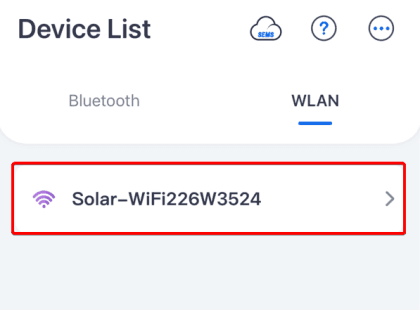 SolarGo app - verbinden